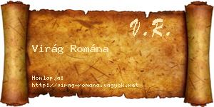Virág Romána névjegykártya